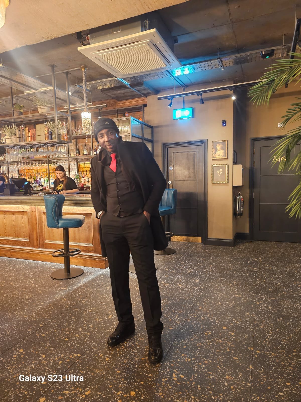 African Security Officer On Site